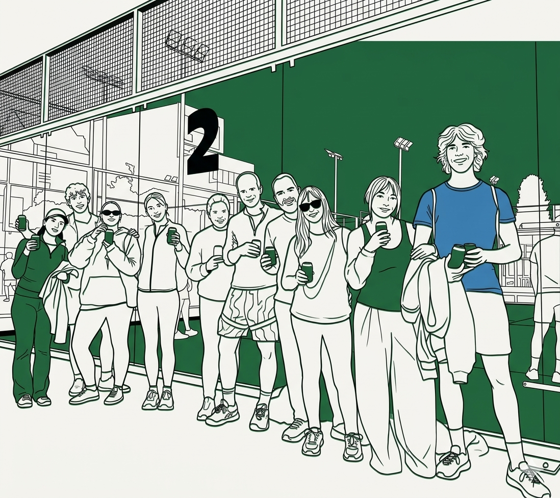 COMMON players together after a padel session